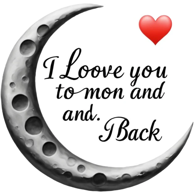 "I love you to the moon and back" words?
 emoji
