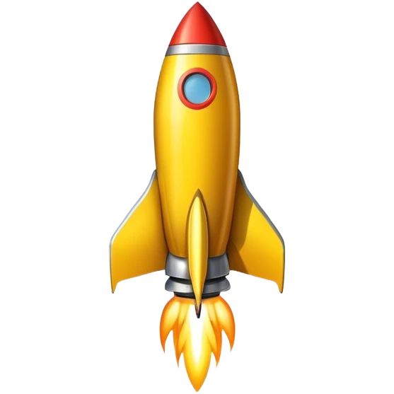 Rocket Yellow emoji