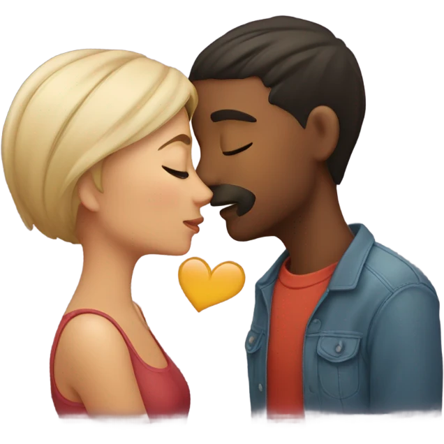Kissing couple emoji