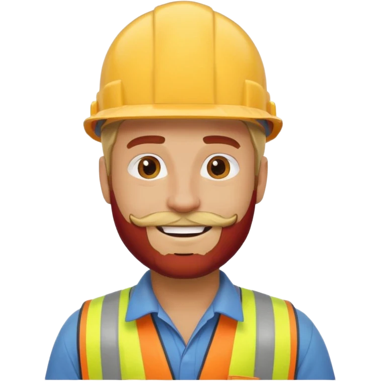 blond man with beard construction worker emoji