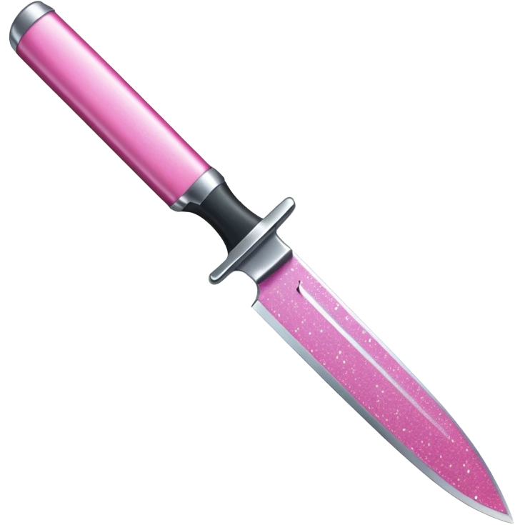 glitter pink knife emoji
