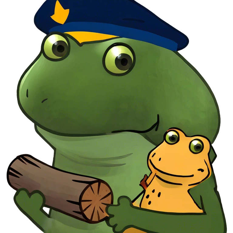 A yellow funny corn with a suspicious smile holding logs in his hands and about to eat them emoji