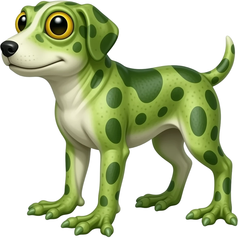 Dog and frog cross breed emoji
