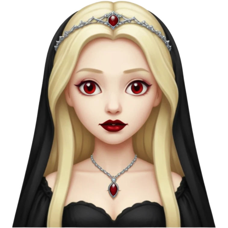 Bride of Dracula with long blonde hair emoji