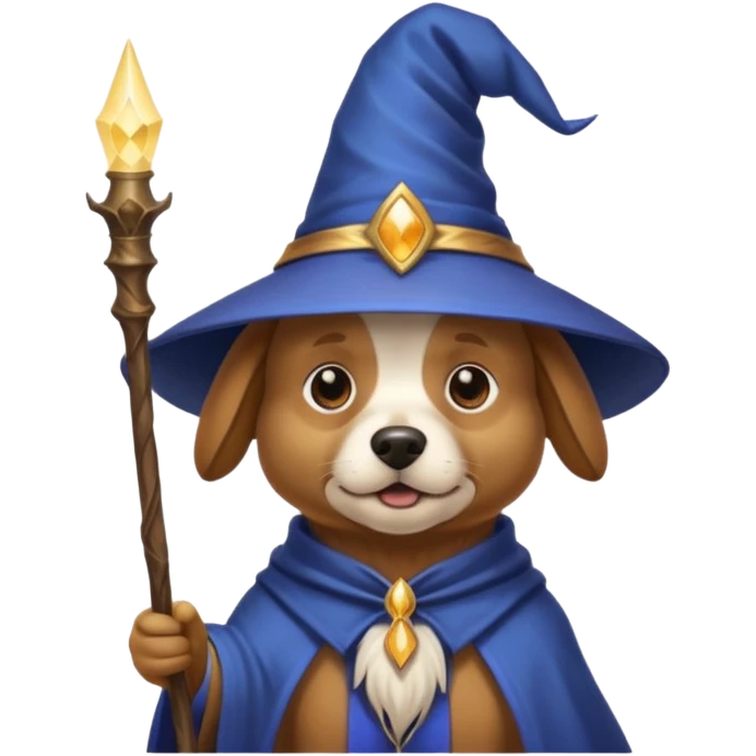 Dog wizard emoji