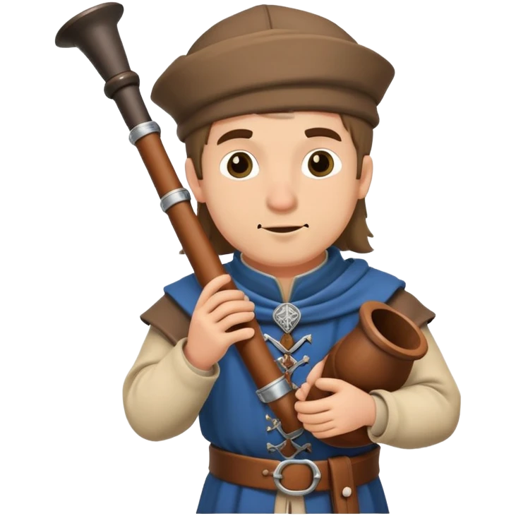musician playing medievel pipe emoji