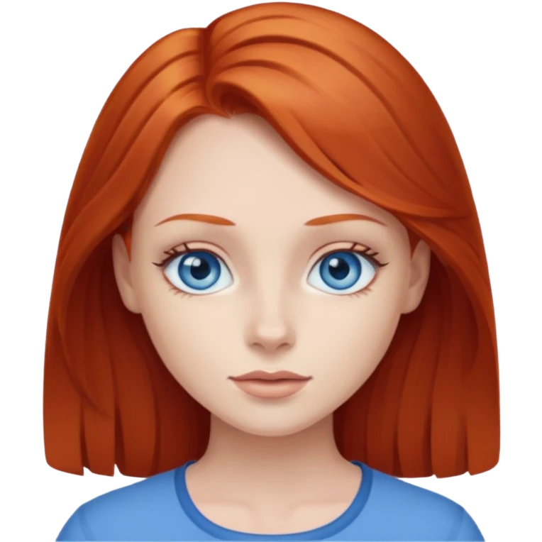 Redheah with blue eyes emoji