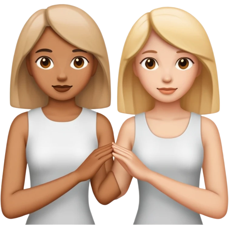 two women holding hands emoji