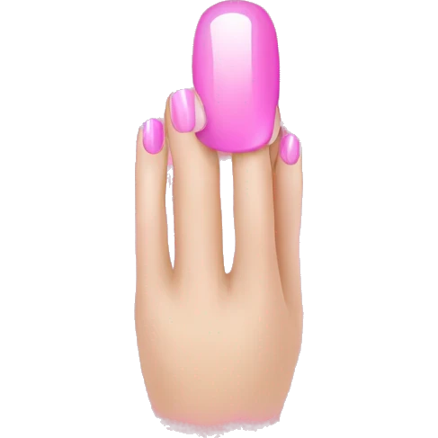 Nails pink emoji