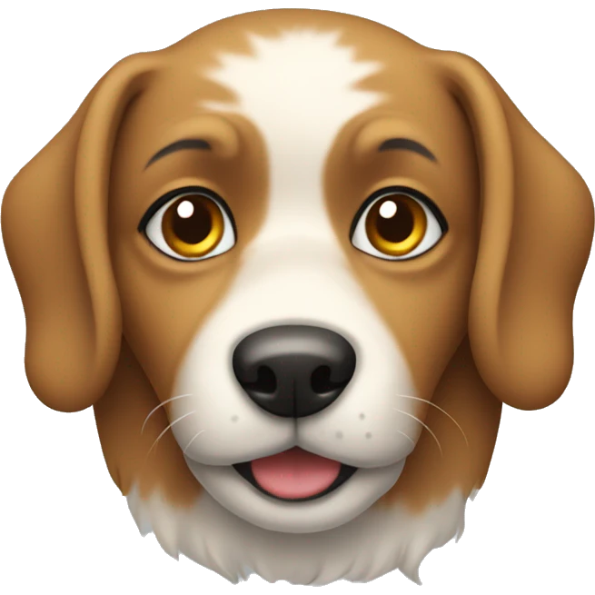 Make a cute dog emoji