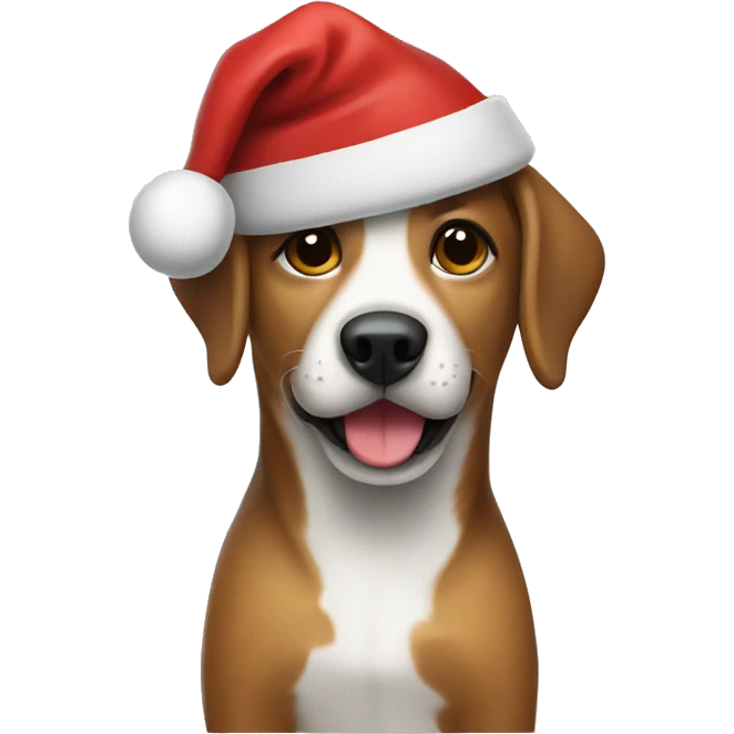 A dog with a santa hat  emoji