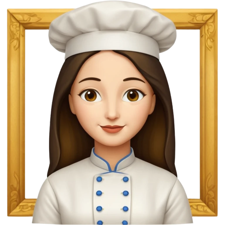 MonaLisa's famous photo but doing a chef kiss animated emoji
