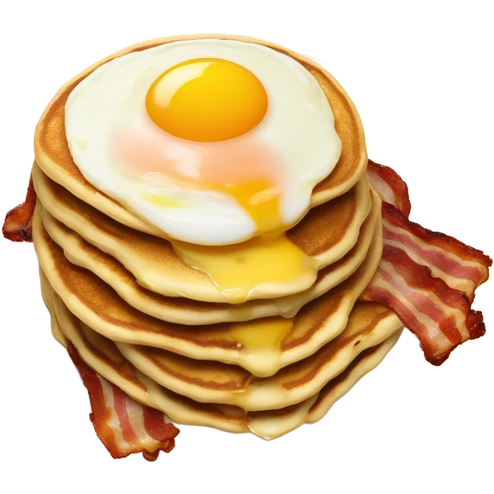 Bacon egg and cheese on a pancake  emoji