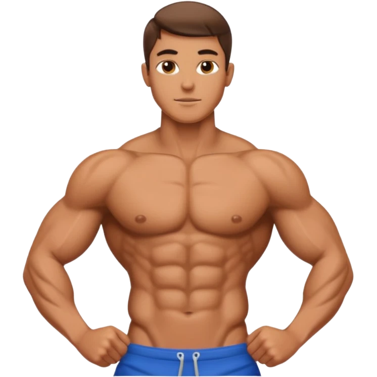 I need a sexy male torso with abs and vline emoji
