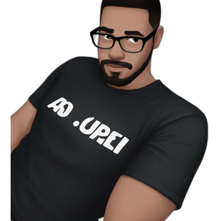bearded guy in black shirt emoji