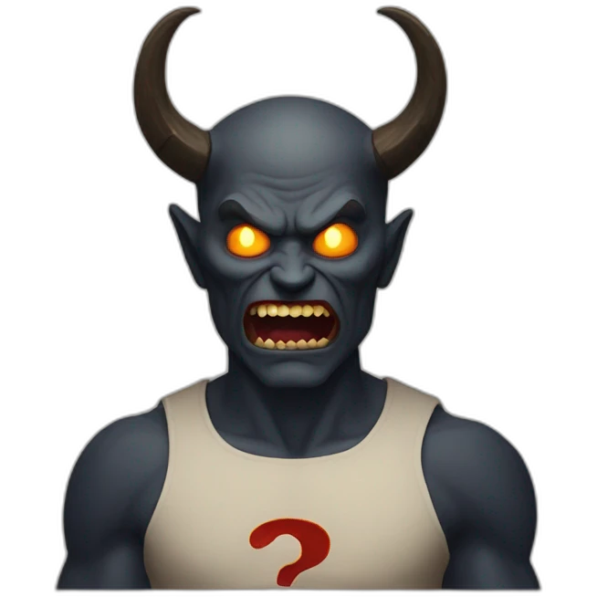 demon impressed by man emoji