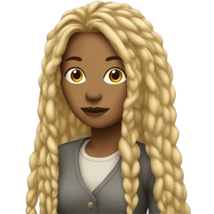 Blond woman with dreadlocks emoji
