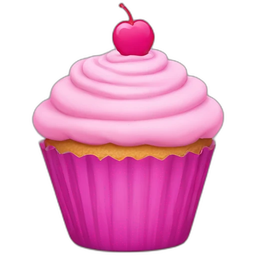 Pink cupcake emoji