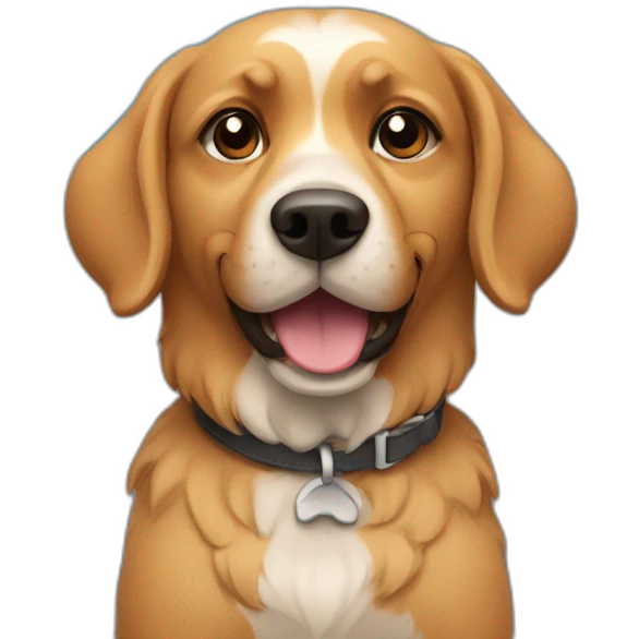 A dog presenting slides emoji