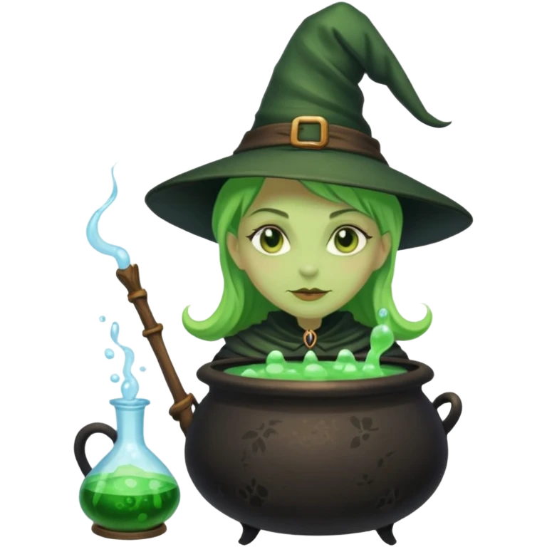 green witch cooking potion emoji