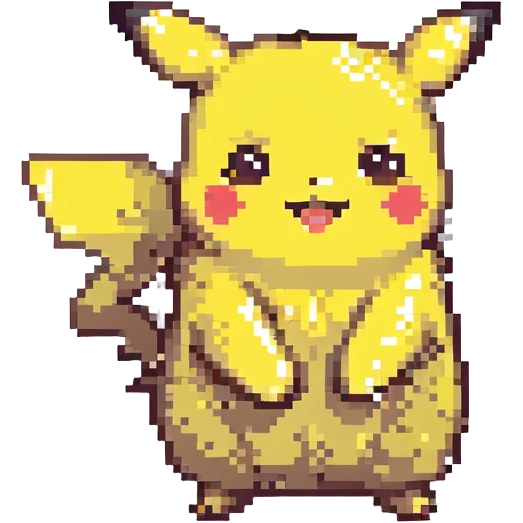 cute pikachu with chubby cheeks playful emoji
