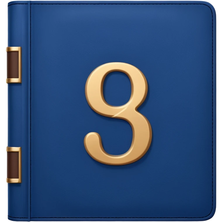 Dark blue book with a number "9" in the cover emoji