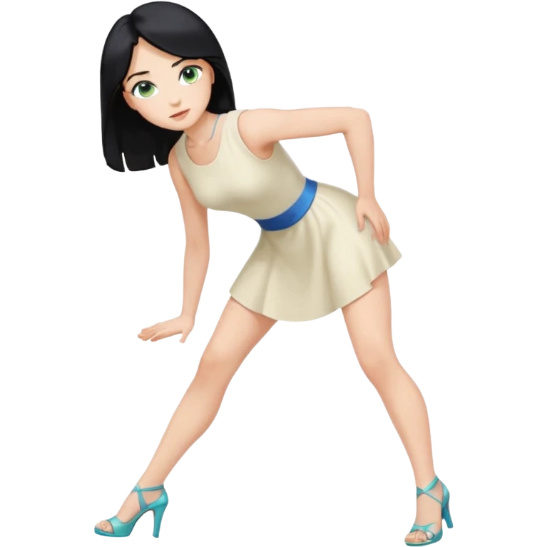 King, upright, black Hair, blue eyes, whole body, Woman, blonde Hair, Green eyes, bending knee, sleveless White Dress, emoji