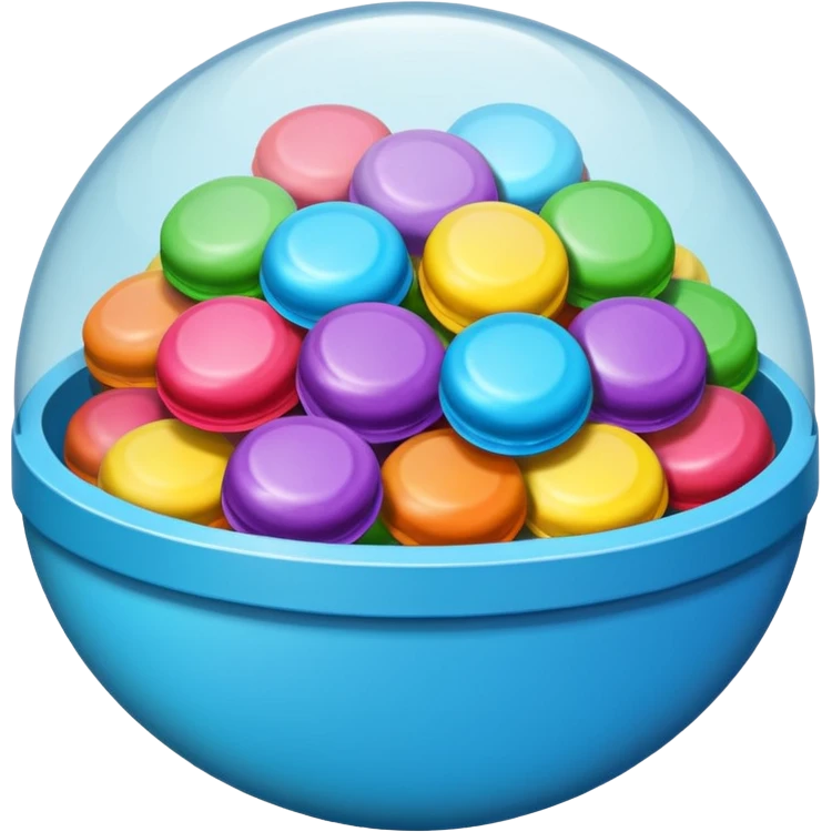 un bonbon rond dans un emballage emoji