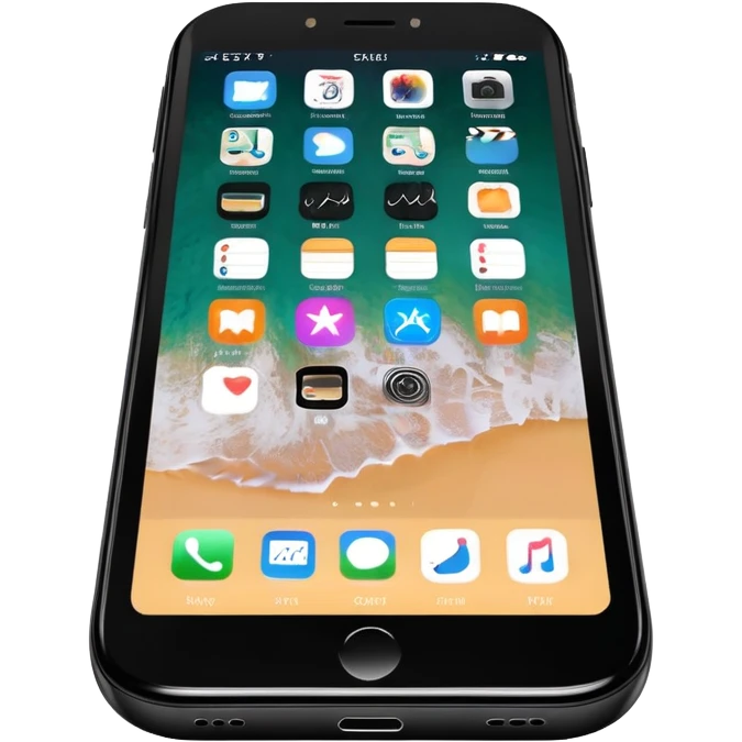modern smartphone with a clean screen and rounded edges, shown from the front. No interface, minimal detail emoji