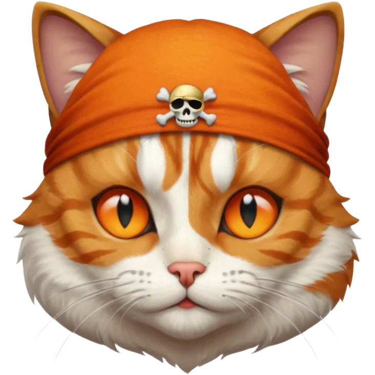 pirate cat with one closed eye with eye patch emoji