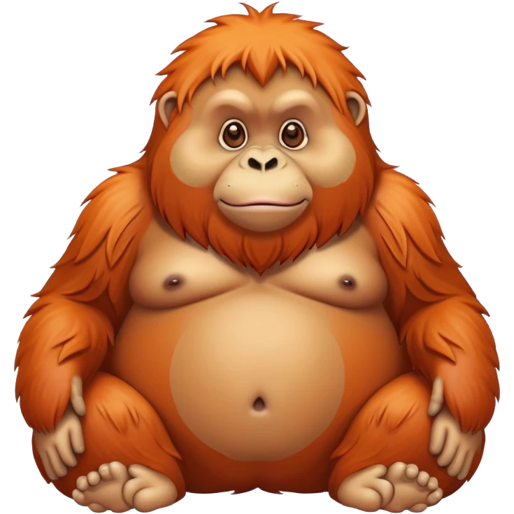 Fat orangutan emoji