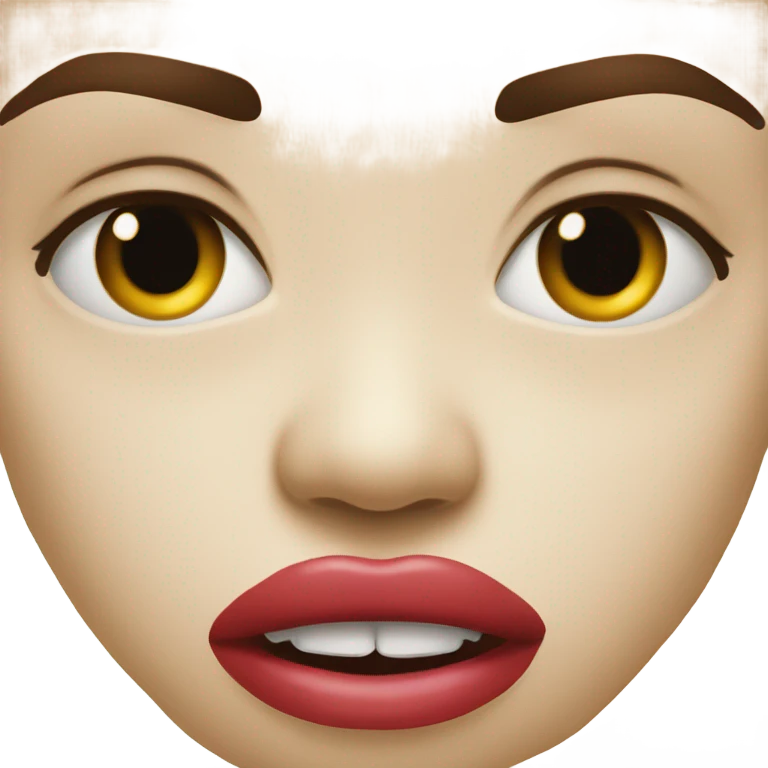 lip biting emoticon emoji