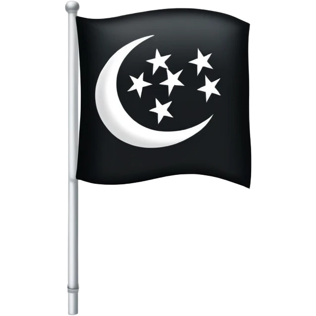 Black flag full shahada on it emoji