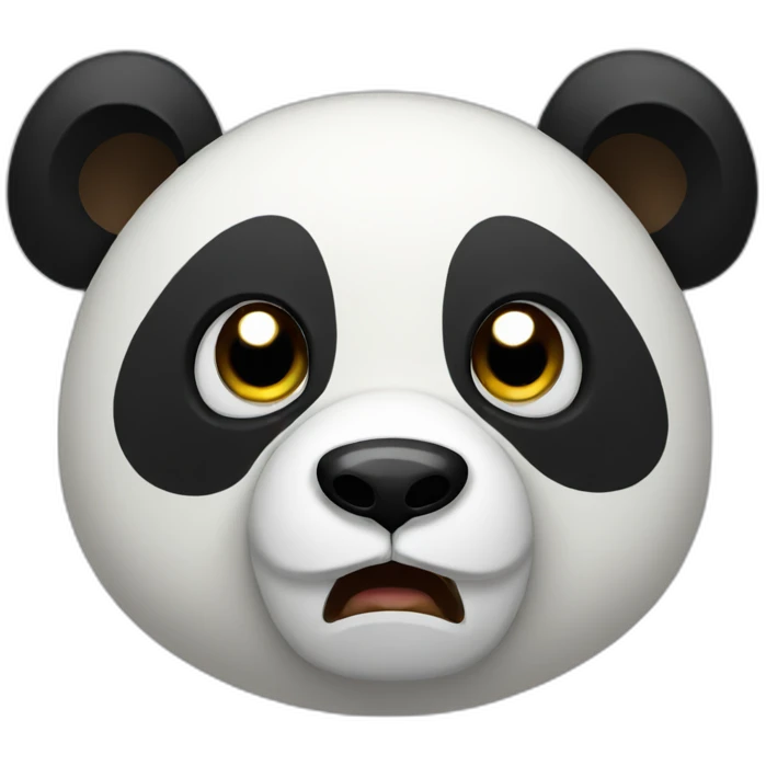 panda looking upset emoji