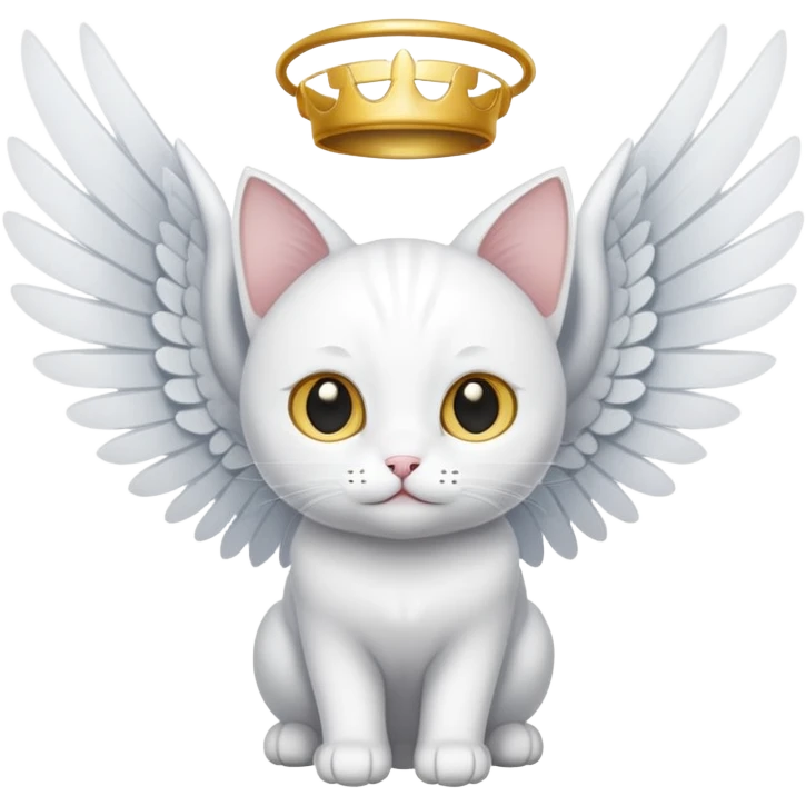 white cat with wings emoji