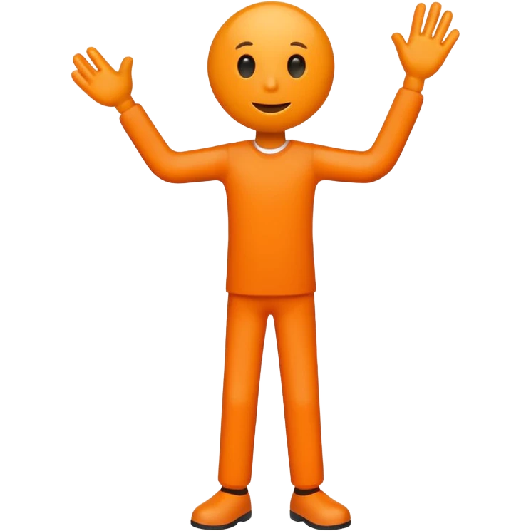 Orenge sticfigüre from alanbecker emoji