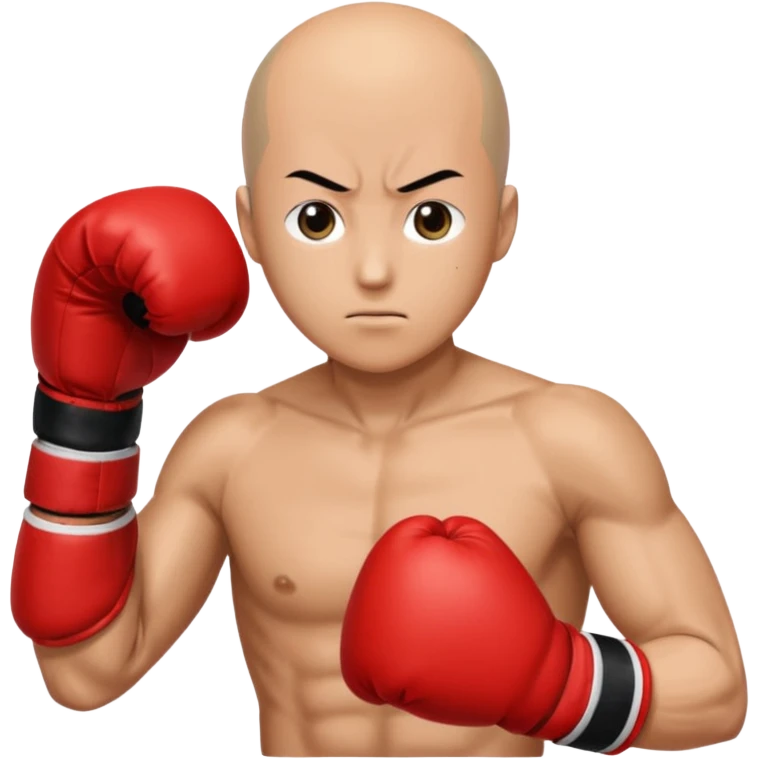 Saitama red hand punch with a boxing glove emoji