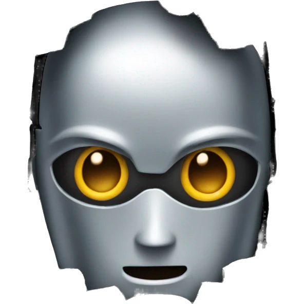 a robot that peeks in the cracks emoji