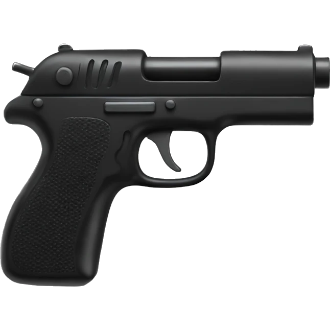 Toy gun, black emoji