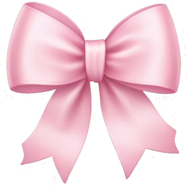 light pink ribbon bow emoji