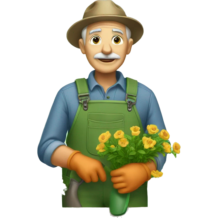 grandfather gardener emoji