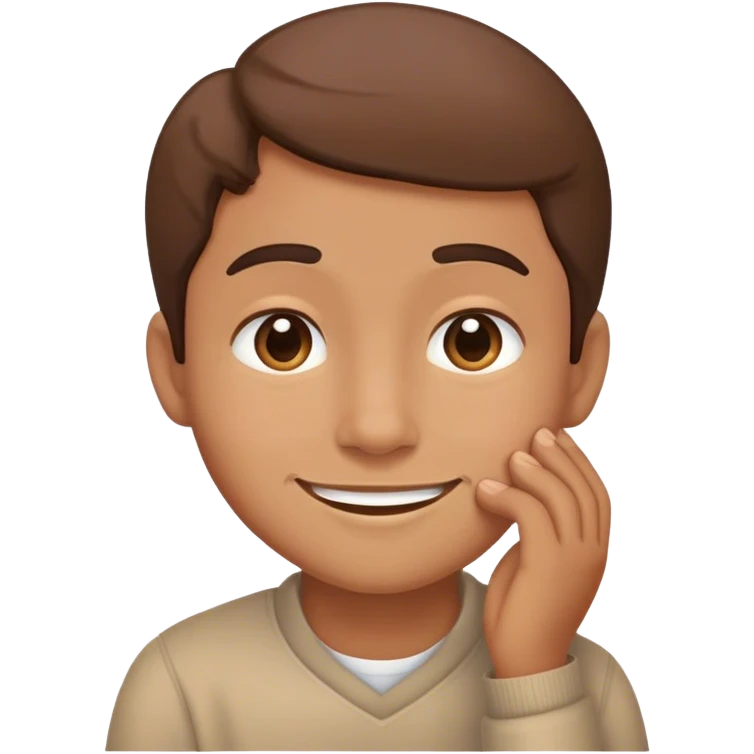 Bashful smile emoji