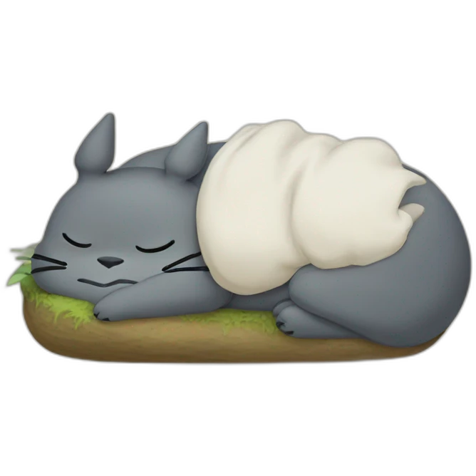 Totoro sleeping emoji