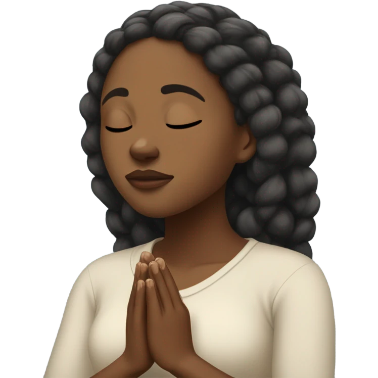 Black woman praying  emoji