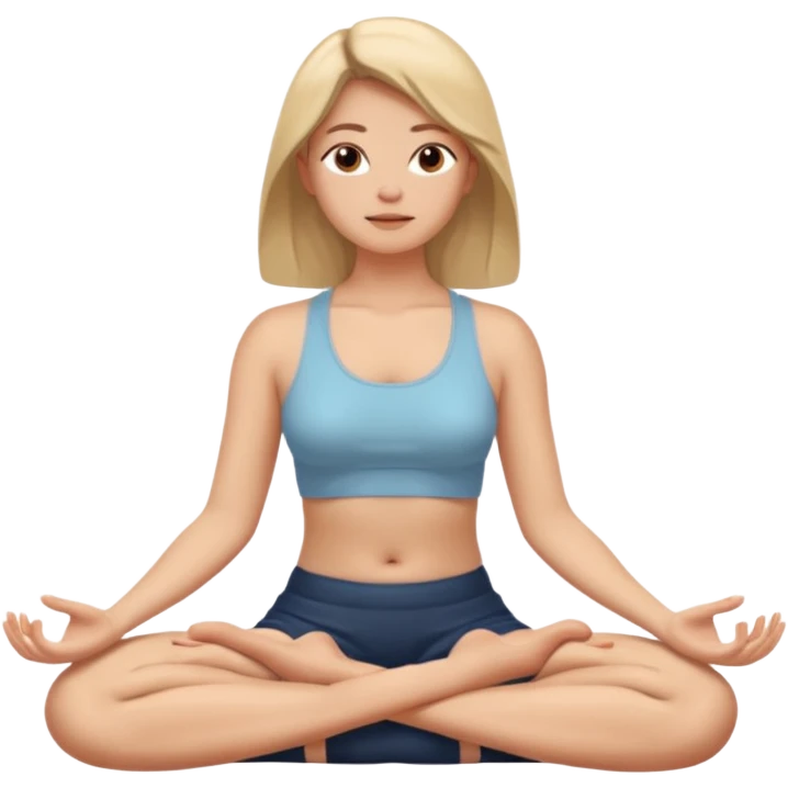 woman meditating, legs crossed emoji