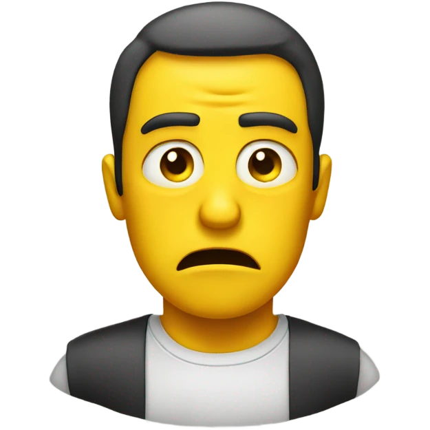 annoyed yellow face emoji  emoji