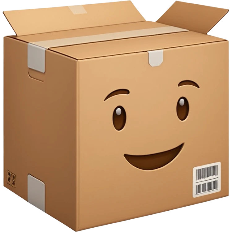 clean cardboard box  emoji