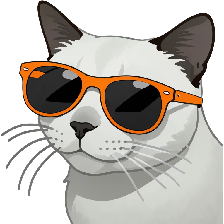 Cat with sunglasses emoji