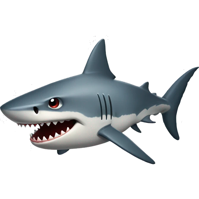 mischevious shark emoji