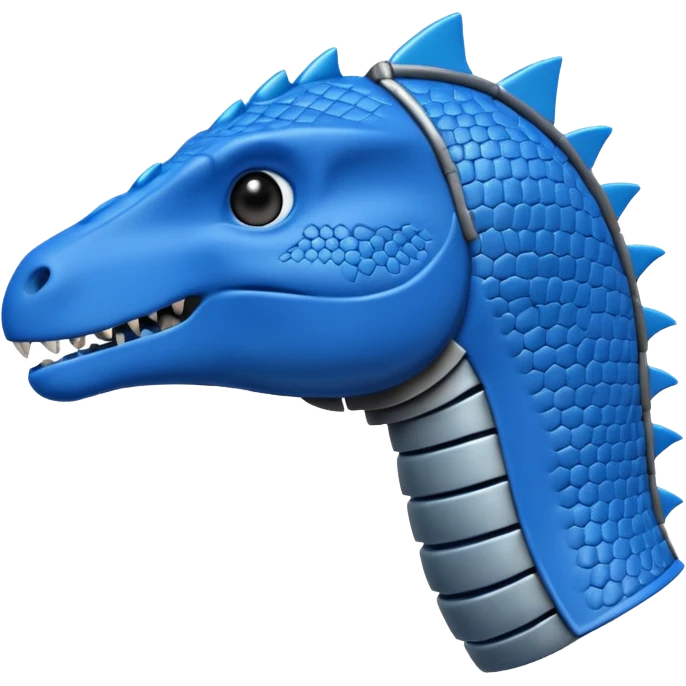 As un emoji de el dinosaurios ANQUILOSAURIO de perfil en color azul emoji